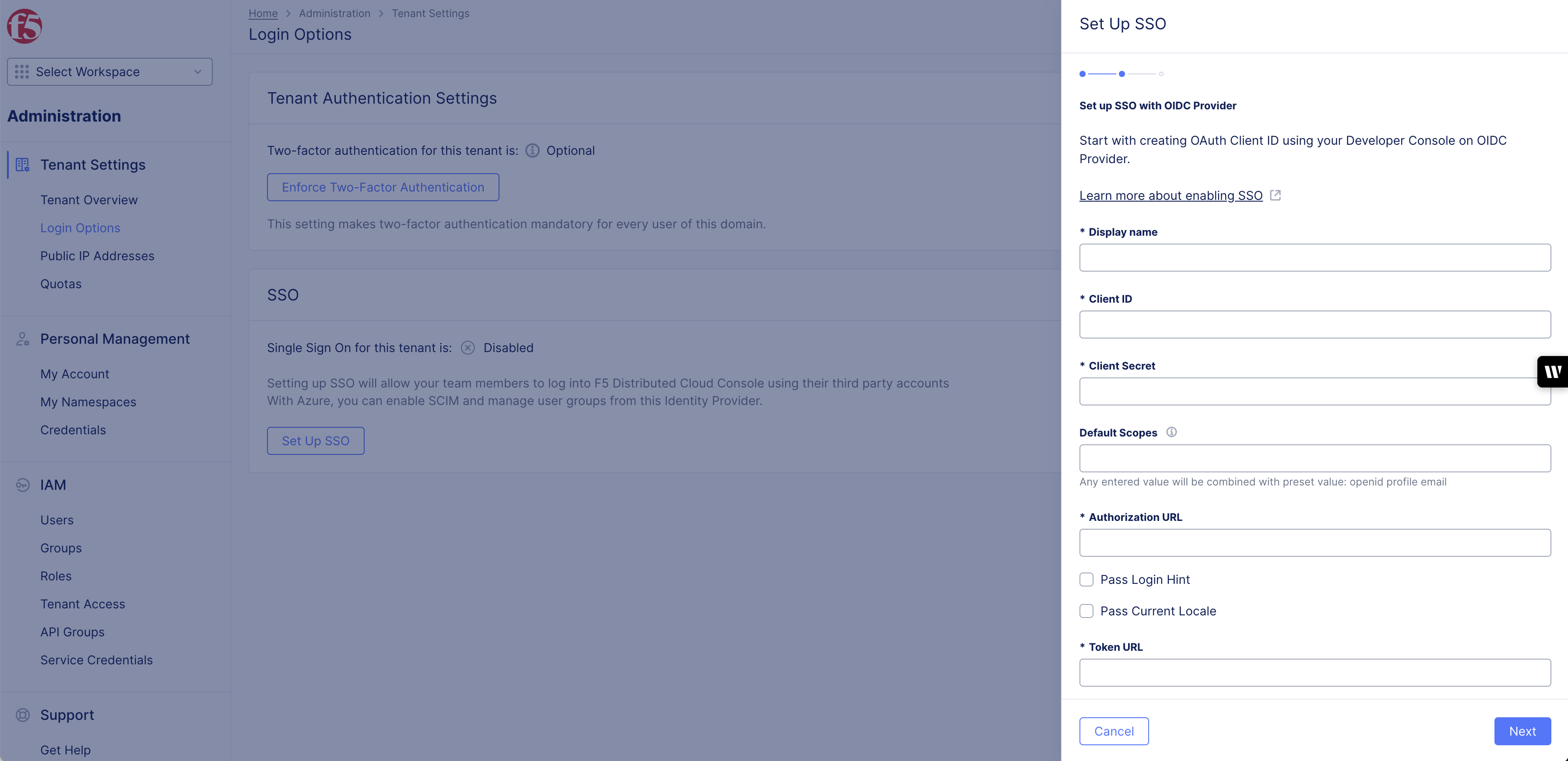 Figure: SSO Create Clients