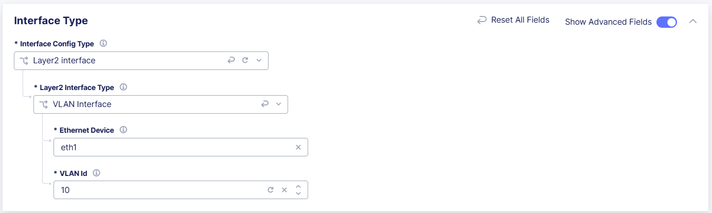 Figure: Configure Layer2 Interface