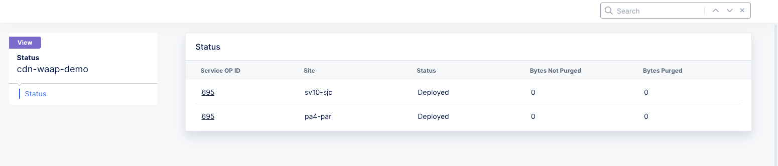 Figure: Distribution Cache Purge Status